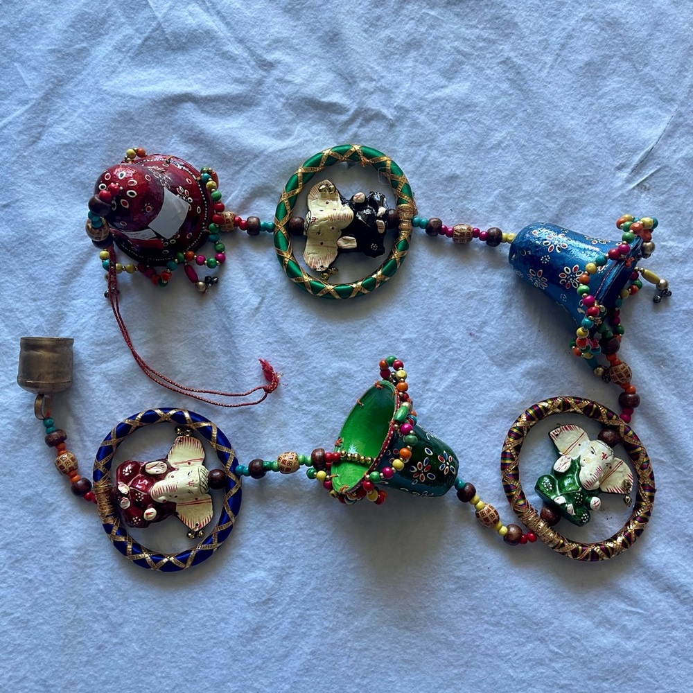 Garland made with Bells, Elephants & Beads